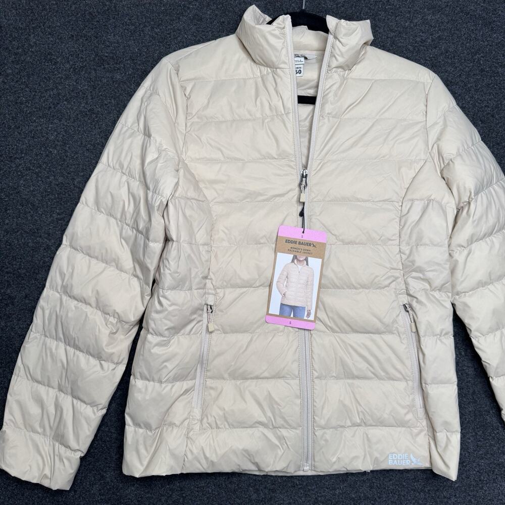 Small Women NWT Eddie Bauer 650 Down Lightweight Quilted Puffer Ski Jacket